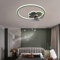 VOMI Moderno Ventilador de Techo con Lámpara Regulable Salón Luz del Ventilador con Mando a Distancia Silencioso LED Lámpara de Ventilador Verde Cuarto de los Niños Decoración para Restaurante