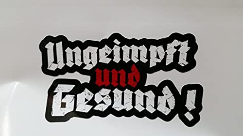 stickerpoint24 Ungeimpft und Gesund-ich Lass Mich Nicht Impfen -gib Gates Keine Chance schwarz