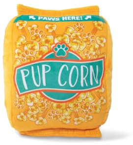 Fringe Studio Pup Corn Microwave Bag, Pet Shop Collection (289733) – Plüsch-Hundespielzeug, extra lauter Quietscher, Knisterpapier für zusätzlichen Spielreiz