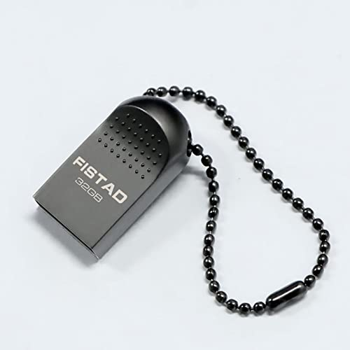 Chiavetta USB 32 GB, Mini Pen Drive 32gb Metallo Penna USB 32GB Portatile USB Key 32gb Applicabile a Portachiavi per PC, Laptop, Smart TV, Auto Ecc (Nero)