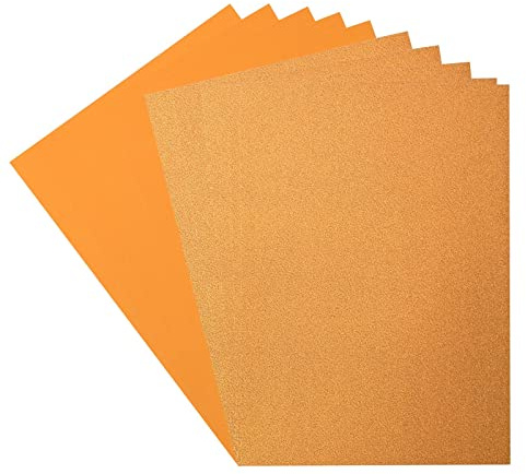Vaessen Creative 800208-004 Florence Cardstock (216g/m²) & Glitzerpapier (250g/m²), Apricot, DIN A4, 10 Stück, für Scrapbooking, Kartenherstellung, Stanzen und andere Papierbasteleien, Multi