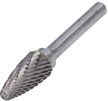 Rebabas Rotativas Fresa de Metal, Reduce La Fuerza de Trabajo, 6 mm / 0,24 Portaherramientas, Lima Rotativa de Cabeza Redonda de Doble Estría para Soldadura, Fundición, Desbarbado, Rectificado