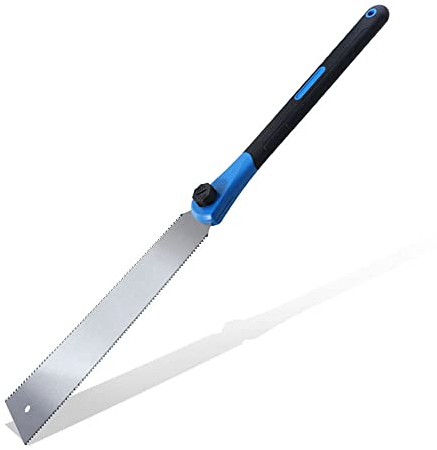 LSLANSOON Doppelschneidige Handsäge, 32cm Japanische Ryoba-Zugsäge, flexibel, bündige Säge für feines und grobes Schneiden von Holzarbeiten (Blau)