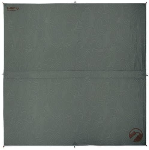 Klymit Unisex-Erwachsene Grüner Topo Zeltbodenplane, Large
