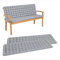 HAVE A SEAT Living - Gartenbank Auflage mit Rückenteil 100 cm - Bequemes Gartenbankauflagen Set - Waschbar bis 95°C, Orthopädisch, Wetterfest - Made in Germany (2X 100x48 cm, Hellgrau)