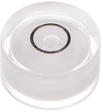 sourcing map Runde Wasserwaage, 15 x 6 mm, Mini-Bullseye-Wasserwaage, für Nivellierkamera, Stativ, Teleskop, Werkstatt, Plattenspieler, Bilderrahmen, Weiß, 4 Stück