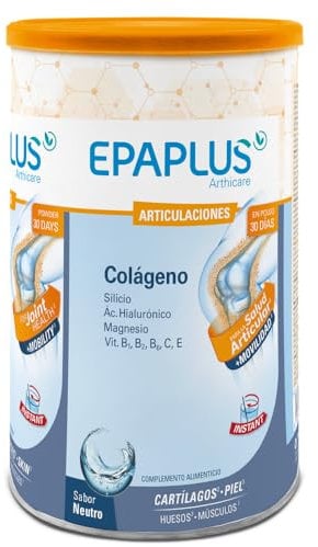 EPAPLUS Arthicare, Colágeno Hidrolizado + Silicio + Ácido Hialurónico + Magnesio, Disolución Instant, Sabor Neutro, Tratamiento 30 Días, Polvo, 320 g, Para La Salud Articular