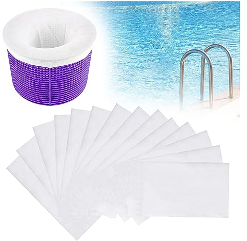 SIGANDG Skimmer de Piscina, Calcetines de Malla Skimmer, Filtro de Cesta de Piscina, Calcetines Skimmer de Piscina, Calcetines de Filtro Skimmer de Piscina para Cesta de Piscina (20 uds)