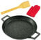 4BIG.fun Paellapfanne 36 cm Induktion Paella-Pfanne für 6-7 Personen Bratpfanne Paella inkl. Pfannenwender Servierpfanne