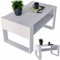 CraftPAK Wohnzimmer Tisch für Couch aus hochwertigem Holzwerkstoff, moderner Couchtisch mit zusätzlicher Ablagefläche, Sofatisch für Wohnzimmer, Farbe Bardolino-Weiß couchtisch weiß