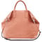 DUDU Elegante Damen-Umhängetasche aus echtem Leder, Handtasche mit Zwei Griffen und Reißverschluss Flamingo rosa