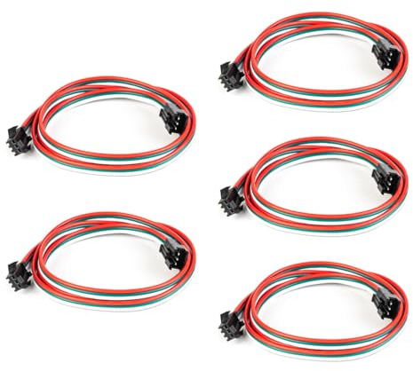 BTF-LIGHTING 3 Pin 20AWG JST SM LED Stecker 5pcs/Pack Männlich Weiblich Verbindungsstecker mit 0.5m Kabel für WS2812B WS2811 WS2814 SK6812 FCOB WS2811 IC LED Streifen ohne Löten Controller Draht