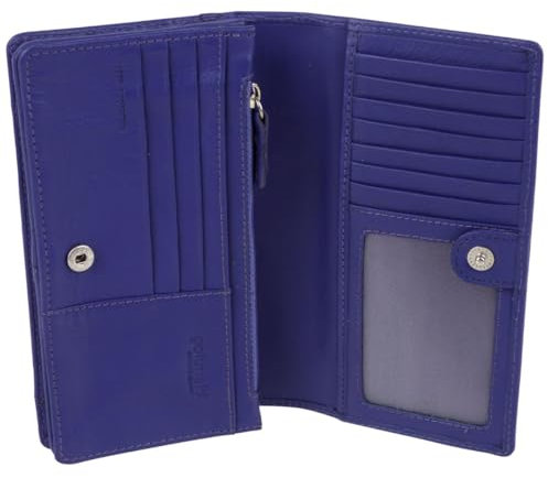Golunski Damen-Geldbörse/Geldbörse aus Leder mit RFID-Schutz – Violett