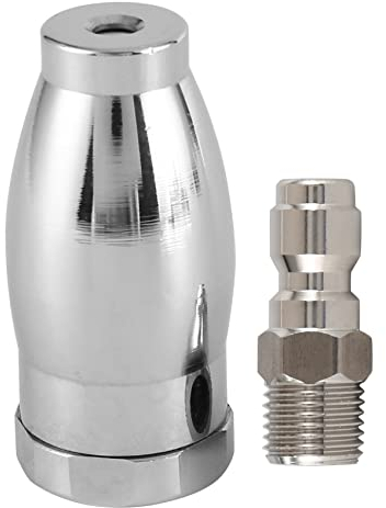Wsidrnty Ugello Turbo per Idropulitrice, Ugello Rotante nel Acciaio Inossidabile con Attacco Rapido da 1/4 di Pollice, 3.0 GPM, 3600 PSI