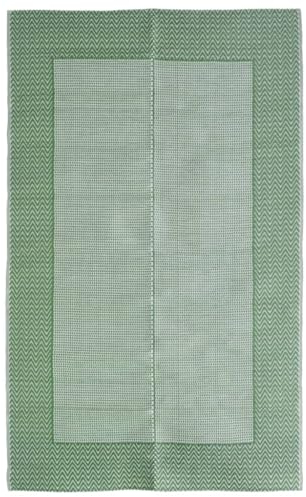 vidaXL Outdoor Teppich Doppellagiges Jacquard-Muster Balkon Terrasse Garten Außenteppich Balkonteppich Gartenteppich Terrassenteppich Grün 140x200cm PP