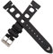 Dcasmo group Uhrenarmband aus Leder Schwarz für Herren New Stock Vintage – Original Diver Racing Armband – Strap Traditionelles Retro Stil (20 MM)
