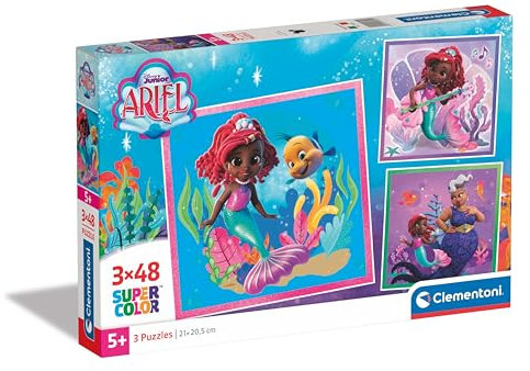 Disney Ariel Puzzle 3x48 Quadratisch Clementoni 25324