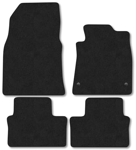 Renault Clio (2019+) Carpet Car Mats | Black Edge Trim Tailored Fit Floor Mats Full Coverage Protection Accessories Easy Clean Anti Slip Made in the UK