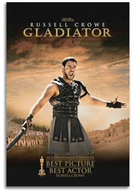 Minimalistische Vintage-Poster, GladiatorSublime Vogue-Poster, dekorative Malerei, Leinwand, Wandposter, coole Poster und Kunstdruck, moderne Familienschlafzimmer-Dekoration, ästhetische Poster, 20 x