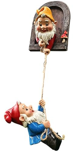 Generisch Kletternde Zwerge Baumdekor - Zwerge Baum Hugger | Niedliche GNOME-Gartenstatue, Kunstharz-Zwergskulptur Für Hofdekorations-Ornamente Im -Freien