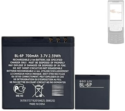 HIGHAKKU Ersatzakku Batterie BL-6P kompatibel mit No-kia 6500 Classic 7900 Prism 6500C 7900P 7900 BL6P