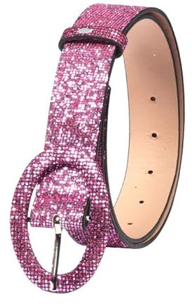 CREATIV DISCOUNT NEU Glitzer-Gürtel, pink, Einheitsgröße