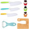 Zliger Cuchillo infantil, 8 unidades, cuchillos de cocina de seguridad para cocina real con cortadores de verduras, cuchillo de madera, pelador, etc., cuchillo para niños a partir de 2 años, cuchillo