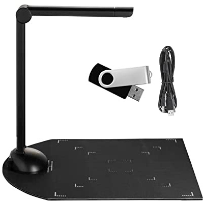 Dokumentenscanner, Zusammenklappbarer Tragbarer Scanner, Scanner für Computer mit Schattenfreiem LED-Licht und OCR-Funktion. USB-Stromversorgung für Klares und Bequemes Scannen