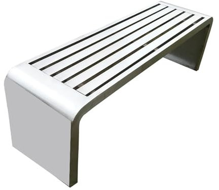 Gartenbank Wetterfest Ohne Lehne Edelstahlmaterial für 2 Bis 3 Personen, Gartenmöbel Bank für Balkon, Terrasse & Garten(150 * 40 * 45cm)