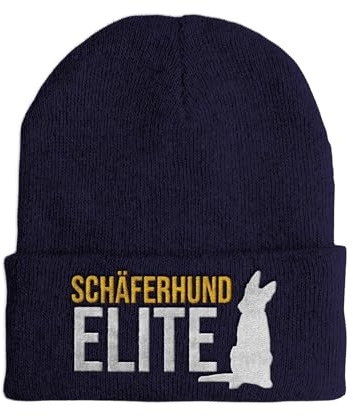 tshirtladen Mütze - Schäferhund Elite - Beanie One Size - Wintermütze Soft Touch - Spruchmütze bestickt - Farbauswahl - lustige Mütze