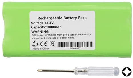 K KYUER 1800mAh Ersatz Saugroboter Akku für Dirt Devil Libero M606 M607 M610 M611 M612 Spider Sichler Ecovacs K6 L6 R1-L051B Roboter Vacuum Cleaner entspricht 0606004 NC5755-944 with Tools 14.4V