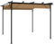 Pergola da esterno in acciaio con tetto estensibile, 3 x 3 m, per giardino, patio, balcone, resistente, design gazebo 180 g/m², colore: grigio talpa