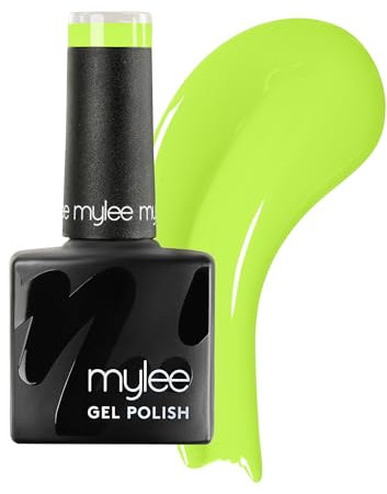 Mylee Gel Nail Polish 8ml [Margarita] - UV/LED Soak-Off Nail Art Manicure Pedicure for Professional, Salon & Home Use [Neon Range] - Long Lasting & Easy to Apply