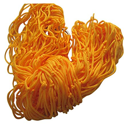 CLISPEED Portable Hammock for Outdoor Leisure Nylon Rope Mesh Hammock for Camping and Relaxing