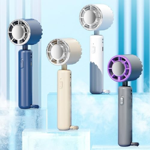 Yhenlovtt Portable ice pack handheld small fan USB charging desktop silent cooling fan(PURPLE)