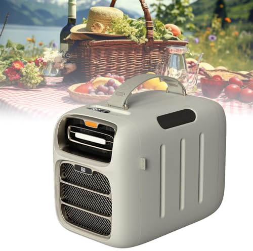 Tragbare Klimaanlage – niedrige Leistung, 500 W Kühlung/Heizung für Wohnmobil und Camping, 12 V/24 V DC, 3 Geschwindigkeiten, keine Entwässerung