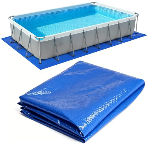 XIABYAYU Tappeto Base per Piscina 300 X 210 CM, Tappeto sotto Piscina, Tappetino Base per Piscine, Adatto A Piscine Rettangolari, Protegge Il Fondo della Piscinas, Resistente all'Usura E agli Strappi