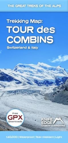 Trekking Map: Tour des Combins - Switzerland & Italy (The Great Treks of the Alps)