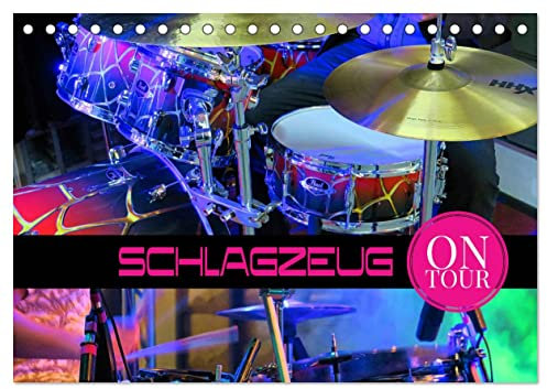 Schlagzeug on Tour (Tischkalender 2025 DIN A5 quer), CALVENDO Monatskalender
