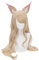 Topcosplay Ahri Perücke mit Ohren Perücke Spiel Charakter Ahri, Lockige Perücke Lang Blond mit Pony für Halloween Kostüm