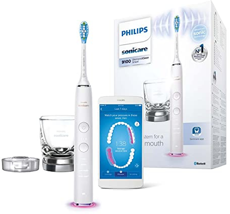 Philips Sonicare DiamondClean Smart Elektrische Schallzahnbürste mit App (Modell HX9901/03)