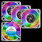 WINSINN 30mm Color LED Fan 12V Hydraulic Bearing Brushless 3010 30x10mm - High Speed (Pack of 4Pcs)