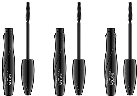 Catrice Glam&Doll Volume Mascara, Nr. 010, Schwarz, volumengebend, definierend, verlängernd, matt, vegan, ohne Mikroplastikpartikel, Nanopartikel frei, ohne Parfüm, 3er Pack (3x10ml)