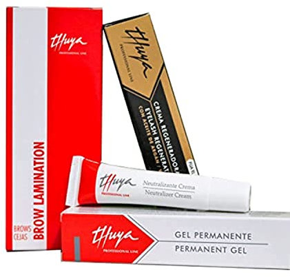 Eyebrows Permanent Thuya – Kit de peinado de cejas – Plancha o peinado de larga duración con tratamiento regenerador de argán Oil