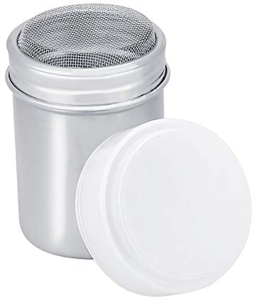 Spice Shaker Stainless Steel,Flour Sugar Salt Shaker,Stainless Steel Powder Shaker with Lid, Flour Dredger Sugar Salt Shaker for Cocoa Coffee Pepper Spice