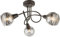 Trango 3-flg. Deckenleuchte 1010-35SD Schwarz-Optik schwenkbar *WOW* inkl. 3x 3-Stufen dimmbar LED-Leuchtmittel 3000K warmweiß Deckenlampe mit Design rauchigen Glasschirmen Wohnzimmer Deckenstrahler