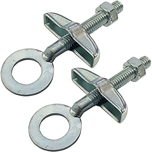 cyclingcolors Fahrrad Kettenspanner, M6x60mm, Packung mit 2 Silber M6