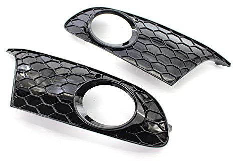 Griglia per Fendinebbia per Auto, 1 paio Paraurti Anteriore Fendinebbia Griglia Coperchio Griglia Fendinebbia Nido D'ape Cornice per Fendinebbia Accessori Griglia Compatibile con Golf 6 2009-2013