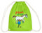 Spreadshirt Pippi Langstrumpf Pippi hebt Kleiner Onkel Turnbeutel, One size, Neongrün