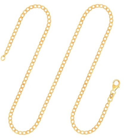 EDELIND 375 Goldkette Herren Echtgold, 2,6 mm Panzerkette, 75 cm Länge